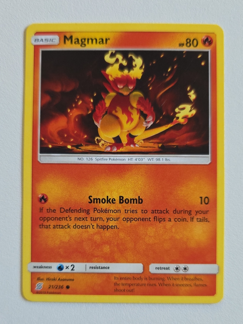 Pokemon Magmar Trading Card